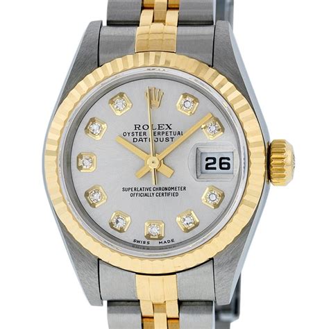 rolex datejust ladies two tone tapestry face quick-set sapphire|rolex lady datejust.